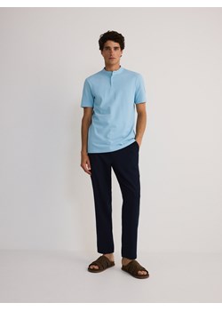 Reserved - Koszulka polo ze stójką - jasnoniebieski ze sklepu Reserved w kategorii T-shirty męskie - zdjęcie 172664136