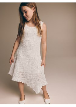 Reserved - Sukienka z asymetrycznym dołem - biały ze sklepu Reserved w kategorii Sukienki dziewczęce - zdjęcie 172664176