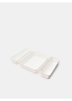 Sinsay - Pojemniki do przechowywania 3 pack - biały ze sklepu Sinsay w kategorii Pojemniki kuchenne - zdjęcie 172664579