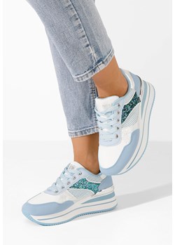 Niebieski sneakersy na platformie Camora ze sklepu Zapatos w kategorii Buty sportowe damskie - zdjęcie 172664667