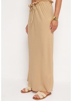 Brązowa Spódnica z  Gumką w Talii Tiamanique ze sklepu Born2be Odzież w kategorii Spódnice - zdjęcie 172665238