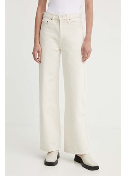 Levi&apos;s jeansy damskie kolor beżowy ze sklepu ANSWEAR.com w kategorii Jeansy damskie - zdjęcie 172666345