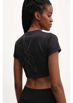 Reebok t-shirt treningowy Lux Bold kolor czarny 100075316 ze sklepu ANSWEAR.com w kategorii Bluzki damskie - zdjęcie 172666358
