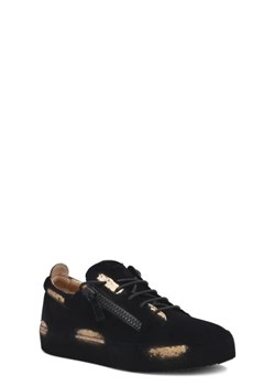 Giuseppe Zanotti Sneakersy A1 LAMIFLOCK LAV | z dodatkiem skóry ze sklepu Gomez Fashion Store w kategorii Buty sportowe męskie - zdjęcie 172682307