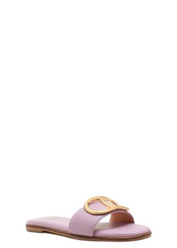 TWINSET Skórzane klapki ze sklepu Gomez Fashion Store w kategorii Klapki damskie - zdjęcie 172683476