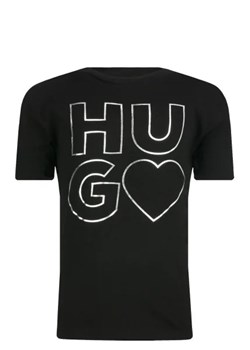 HUGO KIDS T-shirt | Regular Fit ze sklepu Gomez Fashion Store w kategorii Bluzki dziewczęce - zdjęcie 172729836