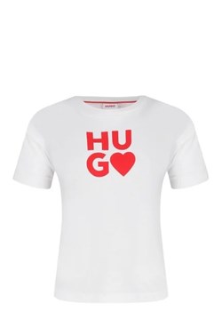 HUGO KIDS T-shirt | Regular Fit ze sklepu Gomez Fashion Store w kategorii Bluzki dziewczęce - zdjęcie 172751896