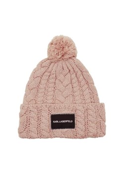Karl Lagerfeld Wełniana czapka k/essential cable knit ze sklepu Gomez Fashion Store w kategorii Czapki zimowe damskie - zdjęcie 172754025