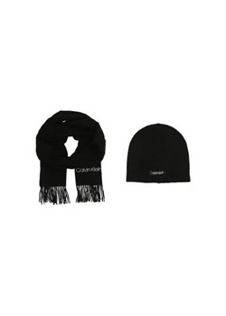 Calvin Klein Szal + czapka | z dodatkiem wełny ze sklepu Gomez Fashion Store w kategorii Czapki zimowe męskie - zdjęcie 172758437