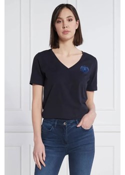 Tommy Hilfiger T-shirt CREST V-NK | Regular Fit ze sklepu Gomez Fashion Store w kategorii Bluzki damskie - zdjęcie 172778846