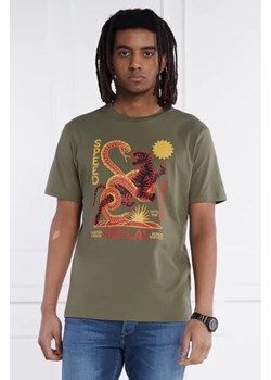 Replay T-shirt | Regular Fit ze sklepu Gomez Fashion Store w kategorii T-shirty męskie - zdjęcie 172780609