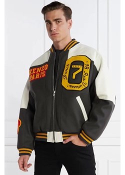 Kenzo Skórzana kurtka bomber | Regular Fit | z dodatkiem wełny ze sklepu Gomez Fashion Store w kategorii Kurtki męskie - zdjęcie 172786388