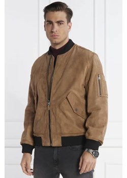 HUGO Skórzana kurtka bomber Leato | Regular Fit ze sklepu Gomez Fashion Store w kategorii Kurtki męskie - zdjęcie 172786415