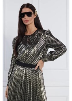 Karl Lagerfeld Bluzka Lurex Monogram | Regular Fit ze sklepu Gomez Fashion Store w kategorii Bluzki damskie - zdjęcie 172787679