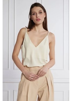 Calvin Klein Satynowy top | Regular Fit ze sklepu Gomez Fashion Store w kategorii Bluzki damskie - zdjęcie 172789059