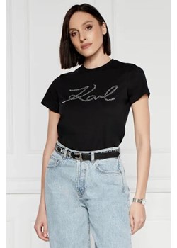 Karl Lagerfeld T-shirt rhinestone | Regular Fit ze sklepu Gomez Fashion Store w kategorii Bluzki damskie - zdjęcie 172796096