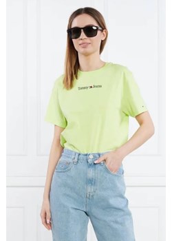 Tommy Jeans T-shirt SERIF LINEAR | Regular Fit ze sklepu Gomez Fashion Store w kategorii Bluzki damskie - zdjęcie 172798667