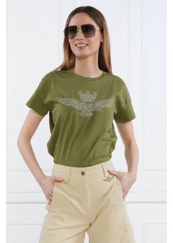 Aeronautica Militare T-shirt | Slim Fit ze sklepu Gomez Fashion Store w kategorii Bluzki damskie - zdjęcie 172803287