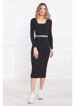 Karl Lagerfeld Sukienka logo-print ribbed ze sklepu Gomez Fashion Store w kategorii Sukienki - zdjęcie 172818439