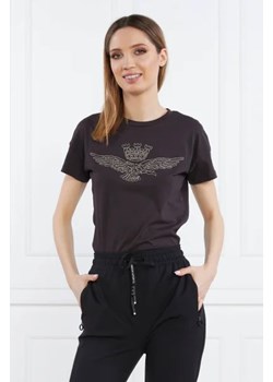 Aeronautica Militare T-shirt | Slim Fit ze sklepu Gomez Fashion Store w kategorii Bluzki damskie - zdjęcie 172818897