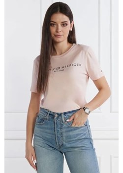 Tommy Hilfiger T-shirt REG CORP LOGO C-NK SS | Regular Fit ze sklepu Gomez Fashion Store w kategorii Bluzki damskie - zdjęcie 172824405