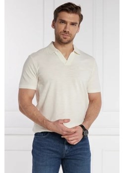Calvin Klein Polo | Regular Fit | z dodatkiem lnu ze sklepu Gomez Fashion Store w kategorii T-shirty męskie - zdjęcie 172836145