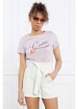 GUESS T-shirt SHADED LOGO | Regular Fit ze sklepu Gomez Fashion Store w kategorii Bluzki damskie - zdjęcie 172836435