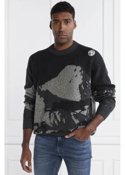 HUGO Wełniany sweter Sermatt | Oversize fit ze sklepu Gomez Fashion Store w kategorii Swetry męskie - zdjęcie 172838107