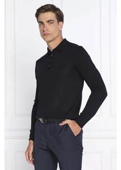 Oscar Jacobson Wełniany sweter Ruben Poloshirt L-S | Slim Fit ze sklepu Gomez Fashion Store w kategorii Swetry męskie - zdjęcie 172848828