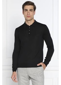 Oscar Jacobson Wełniany sweter Ruben Poloshirt L-S | Slim Fit ze sklepu Gomez Fashion Store w kategorii Swetry męskie - zdjęcie 172849318