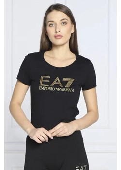 EA7 T-shirt | Regular Fit ze sklepu Gomez Fashion Store w kategorii Bluzki damskie - zdjęcie 172852525