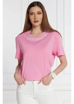 EA7 T-shirt | Regular Fit ze sklepu Gomez Fashion Store w kategorii Bluzki damskie - zdjęcie 172863186