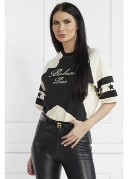 Balmain T-shirt | Regular Fit ze sklepu Gomez Fashion Store w kategorii Bluzki damskie - zdjęcie 172863505