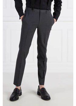 HUGO Wełniane spodnie HestenM204X | Extra slim fit ze sklepu Gomez Fashion Store w kategorii Spodnie męskie - zdjęcie 172873687