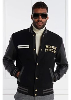 Moose Knuckles Wełniana kurtka bomber | Regular Fit | z dodatkiem skóry ze sklepu Gomez Fashion Store w kategorii Kurtki męskie - zdjęcie 172879606