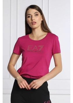 EA7 T-shirt | Regular Fit ze sklepu Gomez Fashion Store w kategorii Bluzki damskie - zdjęcie 172880506