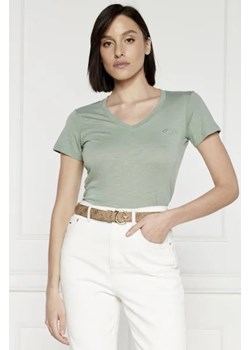 GUESS T-shirt SS VN SLUBBY | Regular Fit ze sklepu Gomez Fashion Store w kategorii Bluzki damskie - zdjęcie 172882818
