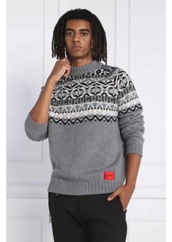 HUGO Wełniany sweter Steenor | Relaxed fit ze sklepu Gomez Fashion Store w kategorii Swetry męskie - zdjęcie 172886876