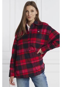 Tommy Jeans Koszula CHECK OVERSHIRT | Oversize fit ze sklepu Gomez Fashion Store w kategorii Koszule damskie - zdjęcie 172886998
