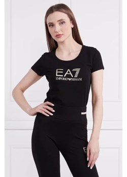 EA7 T-shirt | Slim Fit ze sklepu Gomez Fashion Store w kategorii Bluzki damskie - zdjęcie 172888589