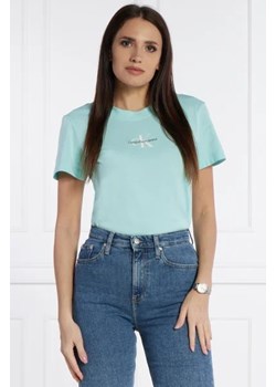 CALVIN KLEIN JEANS T-shirt | Slim Fit ze sklepu Gomez Fashion Store w kategorii Bluzki damskie - zdjęcie 172888816