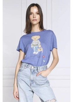 POLO RALPH LAUREN Lniany t-shirt | Regular Fit ze sklepu Gomez Fashion Store w kategorii Bluzki damskie - zdjęcie 172891777