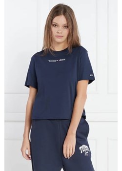 Tommy Jeans T-shirt SERIF LINEAR | Regular Fit ze sklepu Gomez Fashion Store w kategorii Bluzki damskie - zdjęcie 172894756