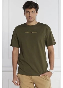 Tommy Jeans T-shirt GOLD LINEAR | Regular Fit ze sklepu Gomez Fashion Store w kategorii T-shirty męskie - zdjęcie 172899276