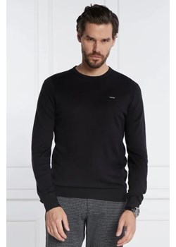 Calvin Klein Sweter SILK BLEND CN | Slim Fit | z dodatkiem jedwabiu ze sklepu Gomez Fashion Store w kategorii Swetry męskie - zdjęcie 172903896