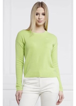 Pinko Kaszmirowy sweter FRISBEE 3 | Regular Fit | z dodatkiem lnu ze sklepu Gomez Fashion Store w kategorii Swetry damskie - zdjęcie 172904727