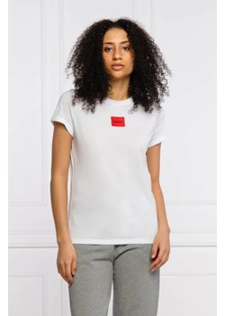 HUGO T-shirt | Slim Fit ze sklepu Gomez Fashion Store w kategorii Bluzki damskie - zdjęcie 172907105