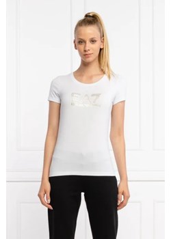 EA7 T-shirt | Slim Fit ze sklepu Gomez Fashion Store w kategorii Bluzki damskie - zdjęcie 172907595