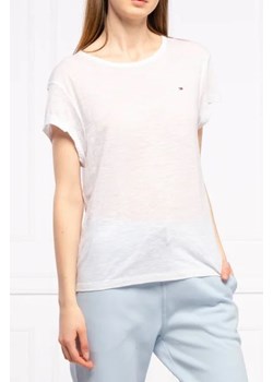 Tommy Hilfiger T-shirt VIKKI | Regular Fit | z dodatkiem lnu ze sklepu Gomez Fashion Store w kategorii Bluzki damskie - zdjęcie 172908028