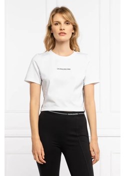 CALVIN KLEIN JEANS T-shirt MILANO | Cropped Fit ze sklepu Gomez Fashion Store w kategorii Bluzki damskie - zdjęcie 172908128